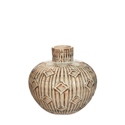 Ideen 4 Jahreszeiten Vase Bali Ø19x20 cm creme