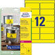 Wasserdichte Etiketten Avery L6107-20 gelb 99,1 x 42,3 mm