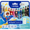 Lyra Groove Triple1 farbige Stifte, L: 12 cm, Füllung 10 mm, verschiedene Farben, 12 Stück 1 Box
