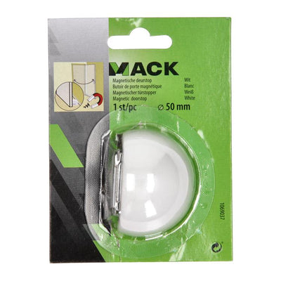 Mack 1069037 - magnetischer Türstopper weiß ø 50 mm 1 St. St. | 6 Stück