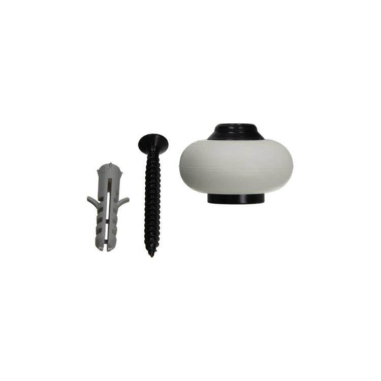 Mack 1069030 - Türstopper mit Gummi schwarz ø 30 mm 1 Stk Stk | 6 Stück