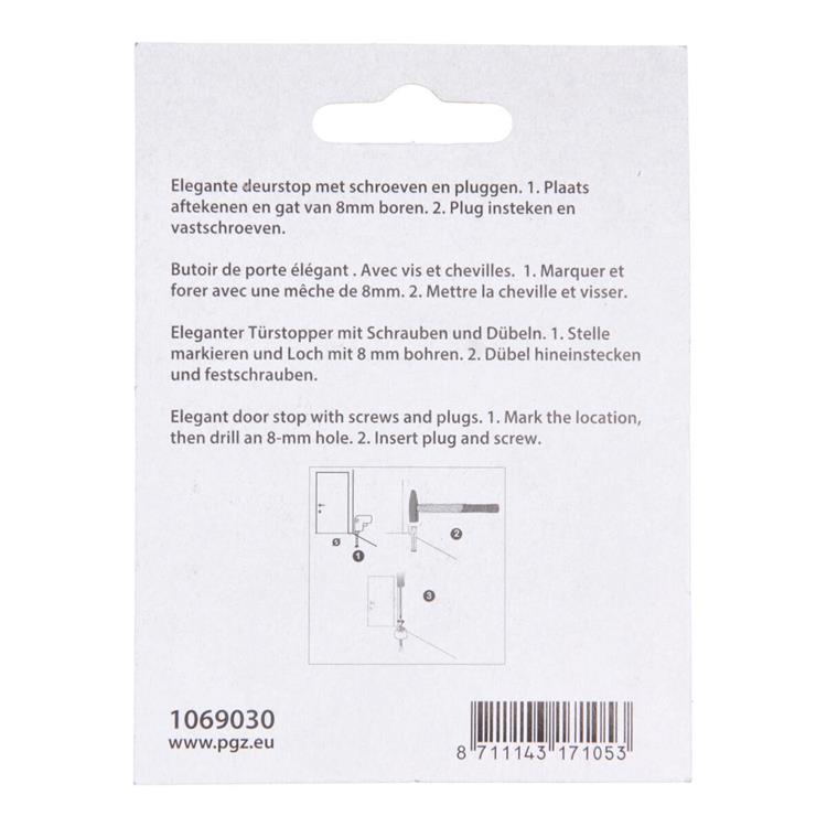 Mack 1069030 - Türstopper mit Gummi schwarz ø 30 mm 1 Stk Stk | 6 Stück