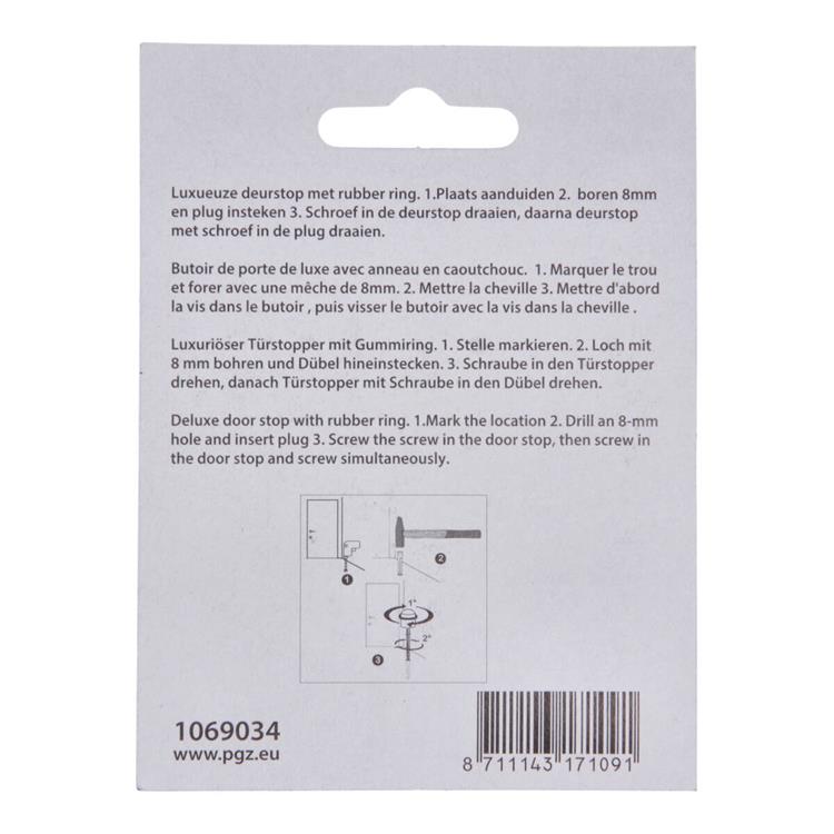 Mack 1069034 - Türstoppzylinder Modell schwarz ø 20h30 mm 1 Stk Stk | 6 Stück