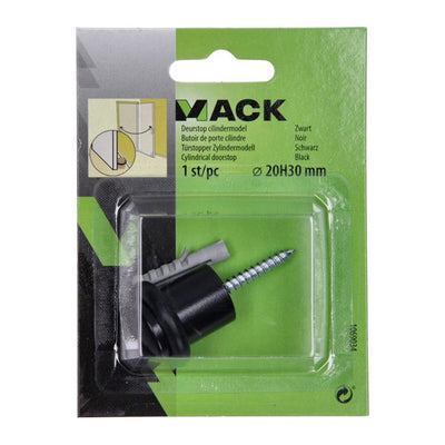 Mack 1069034 - Türstoppzylinder Modell schwarz ø 20h30 mm 1 Stk Stk | 6 Stück
