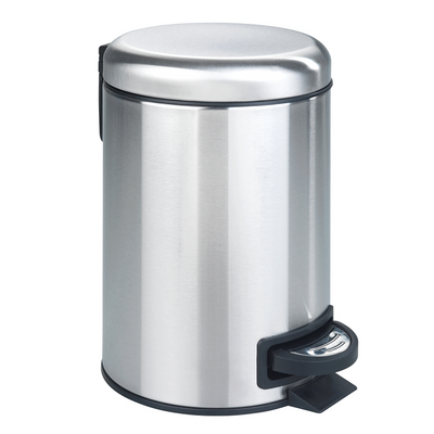 Wenko 1069562 - Abfallbehälter Leman 3 ltr Edelstahl matt | 1 Stk