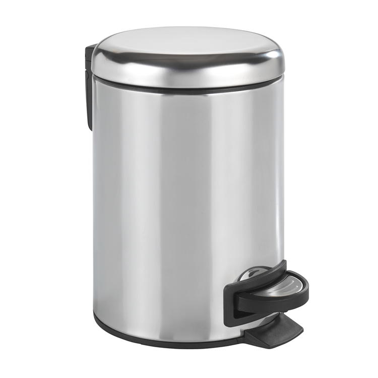 Wenko 1065701 - Abfallbehälter Leman 3 ltr Edelstahl gl. | 1 Stk