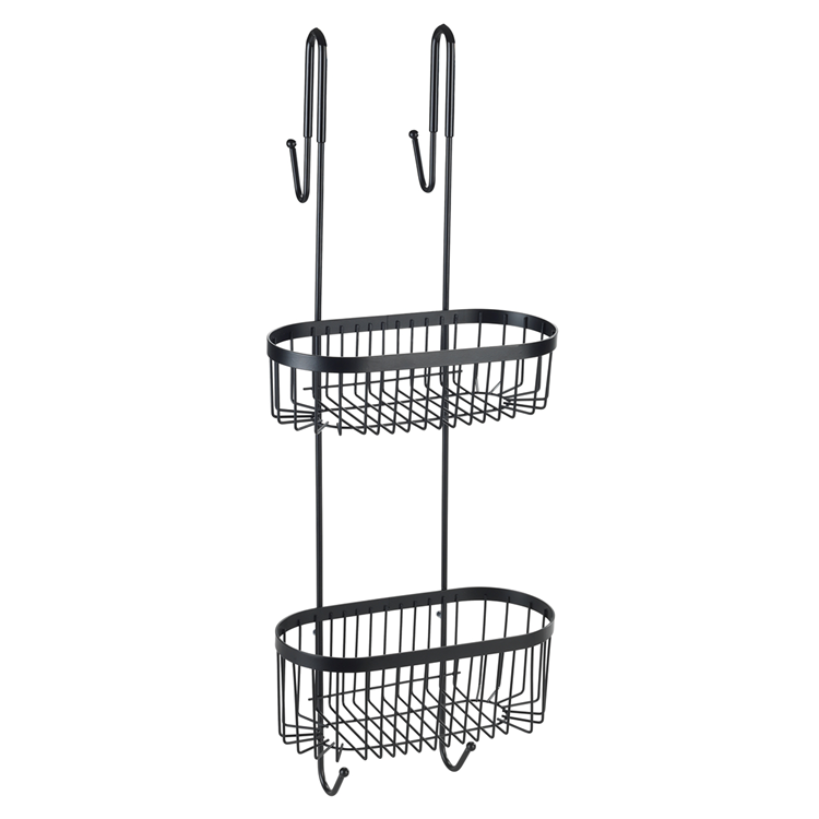 Wenko 1069611 - Duschablage 2-lagig serino schwarz | 1 Stk