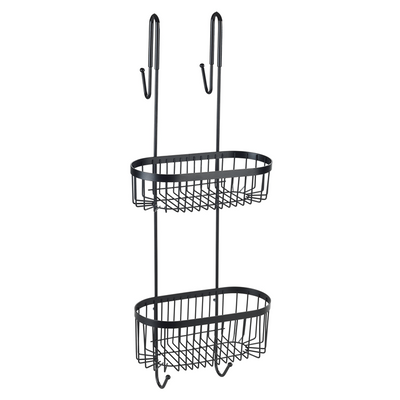 Wenko 1069611 - Duschablage 2-lagig serino schwarz | 1 Stk
