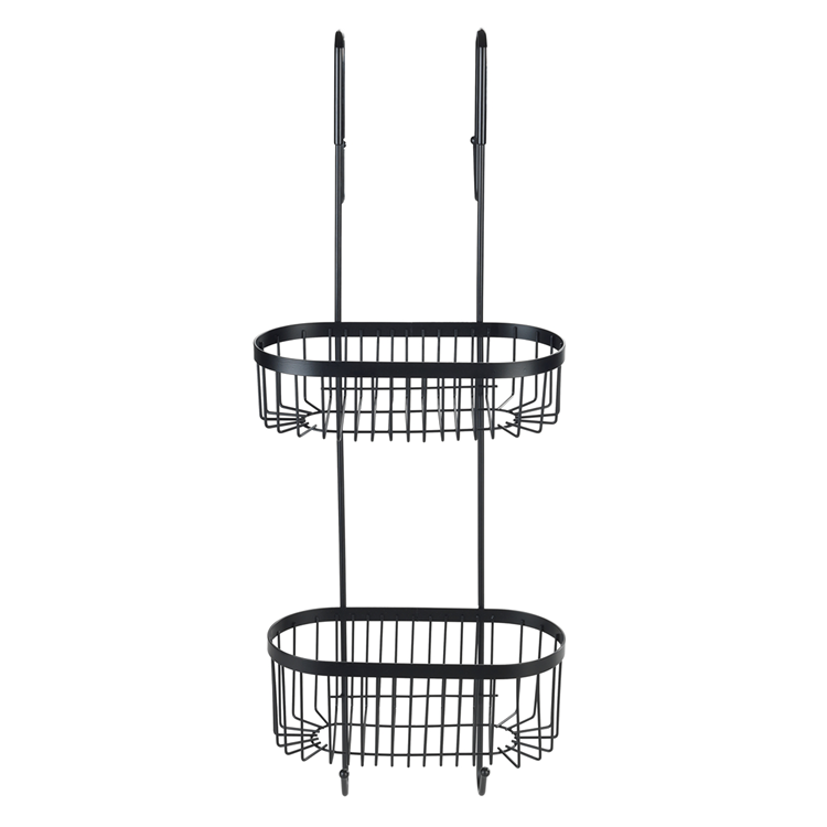 Wenko 1069611 - Duschablage 2-lagig serino schwarz | 1 Stk