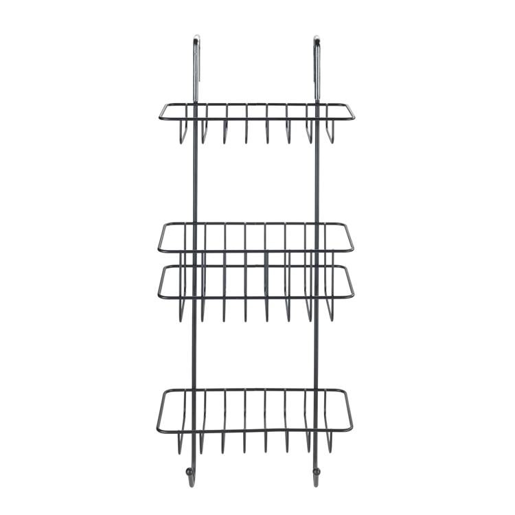 Wenko 1069610 - Duschablage 3-lagig revigo schwarz | 1 Stk
