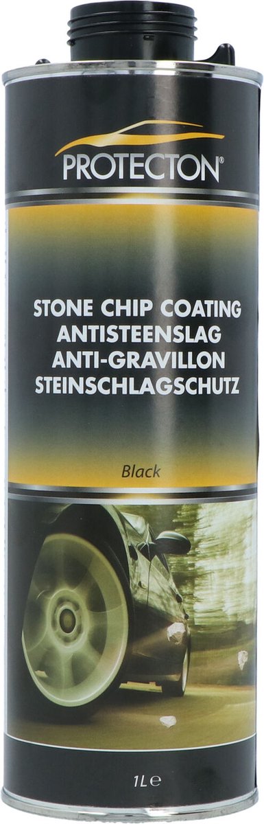 Protecton Anti-Steinschlag – Schutzmittel für Karosserieteile – Korrosionsschutzwirkung – schalldämmend – überlackierbar – Schwarz – 1 Liter