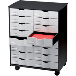 Mobiler Schubladenschrank Paperflow 71,5 x 58 x 34,3 cm grau