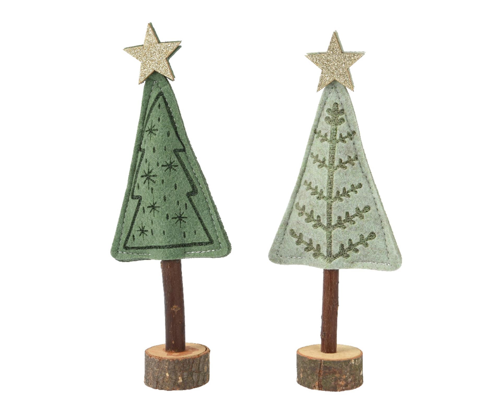Decoris Bild Weihnachtsbaum Filz grün 20cm