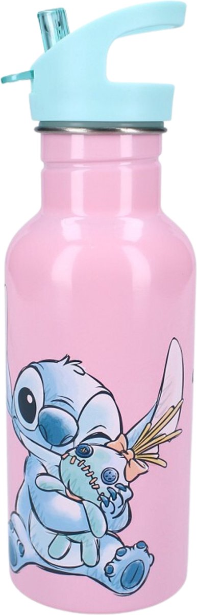 Vadobag Lilo Stitch Trinkflasche und Schulbecher – Pink – Edelstahl – 500 ml