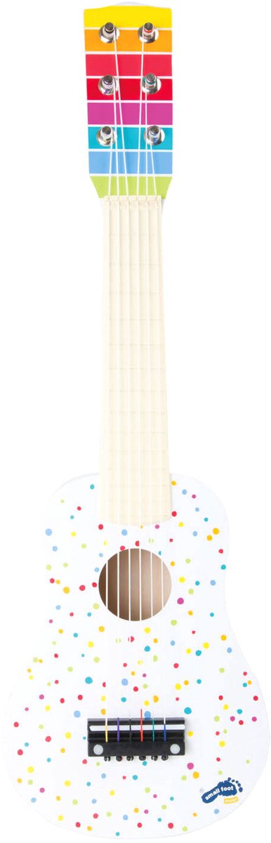 Kleine Fußhölzerngitarre mit Punkten, 53 cm
