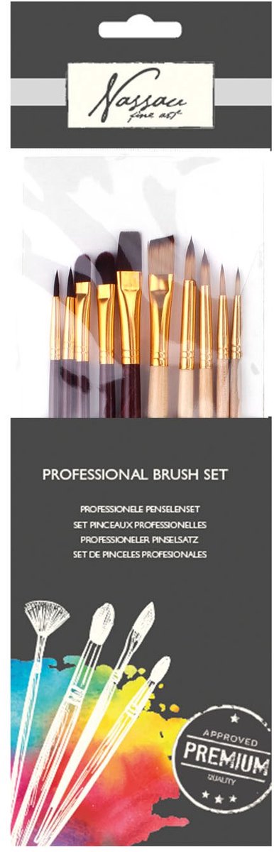Nassau Fine Art Nassau Professional Pinselset, 10dlg.