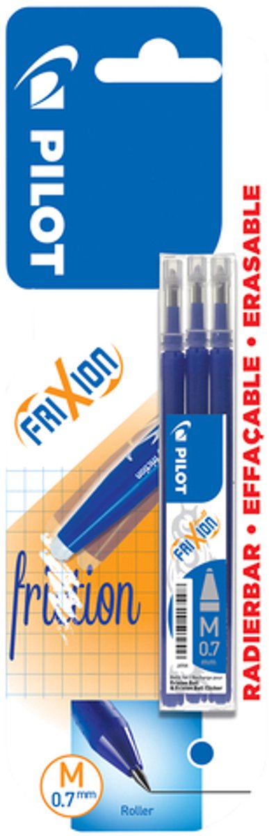 Pilot-Nachfüllungen – Frixion Ball und Frixion Click – blau 0,7 mm – im Blister