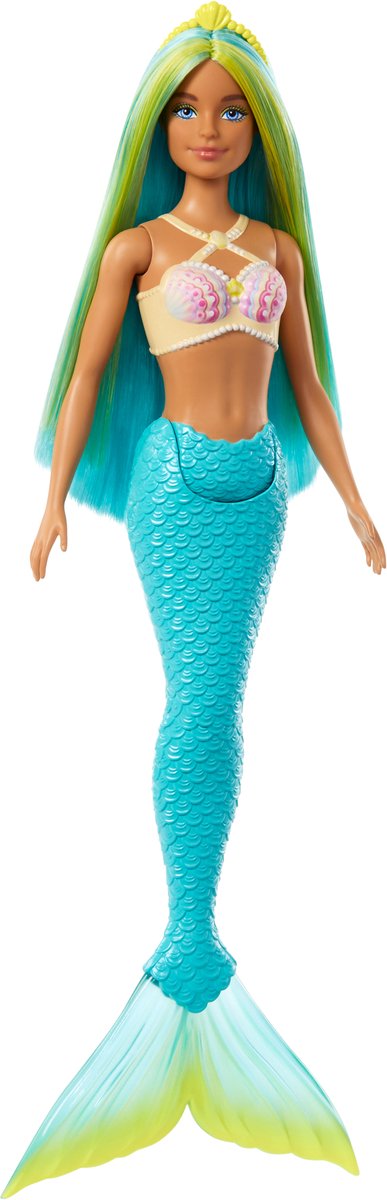 Mattel Mermaid Pop mit blauem und gelbes Haar und Türkis