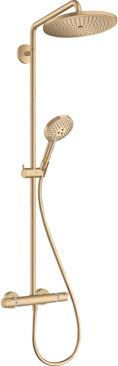 Hansgrohe Croma S - Showerpipe - Raindance Select - 280mm - 1 Strahlfunktion - Schwarzchrom gebürstet - mit Thermostat