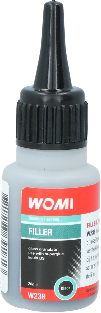 Womi Füller W237 – 20 g Schwarz – starke Kunststoffreparatur – glatte Oberfläche – dauerhafte Haftung