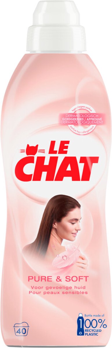 Le Chat Weichspüler – Pure Soft – 40 Wäschen – 12 x 880 ml – Vorteilspack