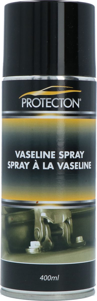 Protecton Vaseline-Spray – hervorragende Schmierschutzeigenschaften – Korrosionsschutzwirkung – pH-neutral – beständig gegen Witterungseinflüsse – temperaturbeständig von – 30 °C bis + 160 °C – 400 ml