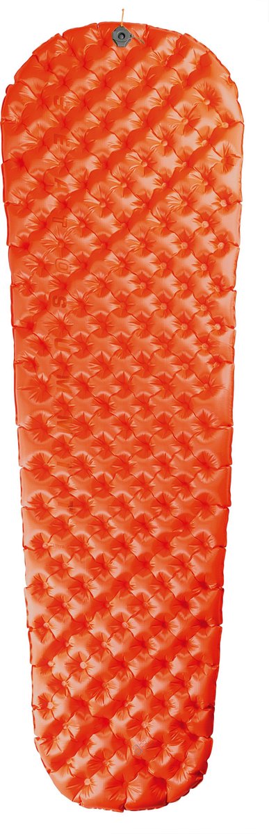 Ultraleichte, isolierte, normale, aufblasbare Schlafmatte von Sea to Summit – 5 cm – 480 g – Orange