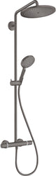 Hansgrohe Croma S - Showerpipe - Ecosmart Wassersparen 8 l m - Raindance Select - 280mm - 1 Strahlfunktion - Mattschwarz - mit Thermostat und Handbrause