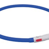 Trixie -Kragen USB Silicon Luminous wiederaufladbar königsblau