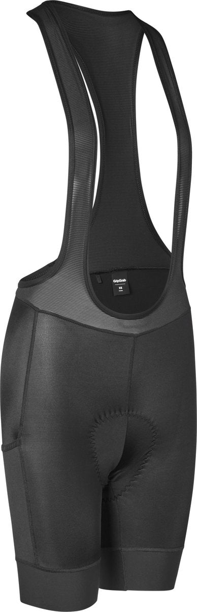Gripgrab – W's Ride Short Radlerhose mit Sitzpolster und Hosenträgern für Damen Radlerhose Trägerhose – Schwarz – Damen – Größe XS
