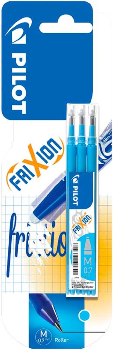 Pilot-Nachfüllungen – Frixion Ball und Frixion Click – hellblau 0,7 mm – im Blister
