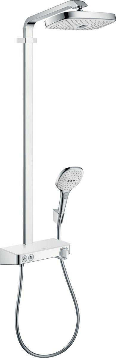 Hansgrohe Raindance Select e Showerpipe 300 2jet mit Duschtablett Select 300 Chrom