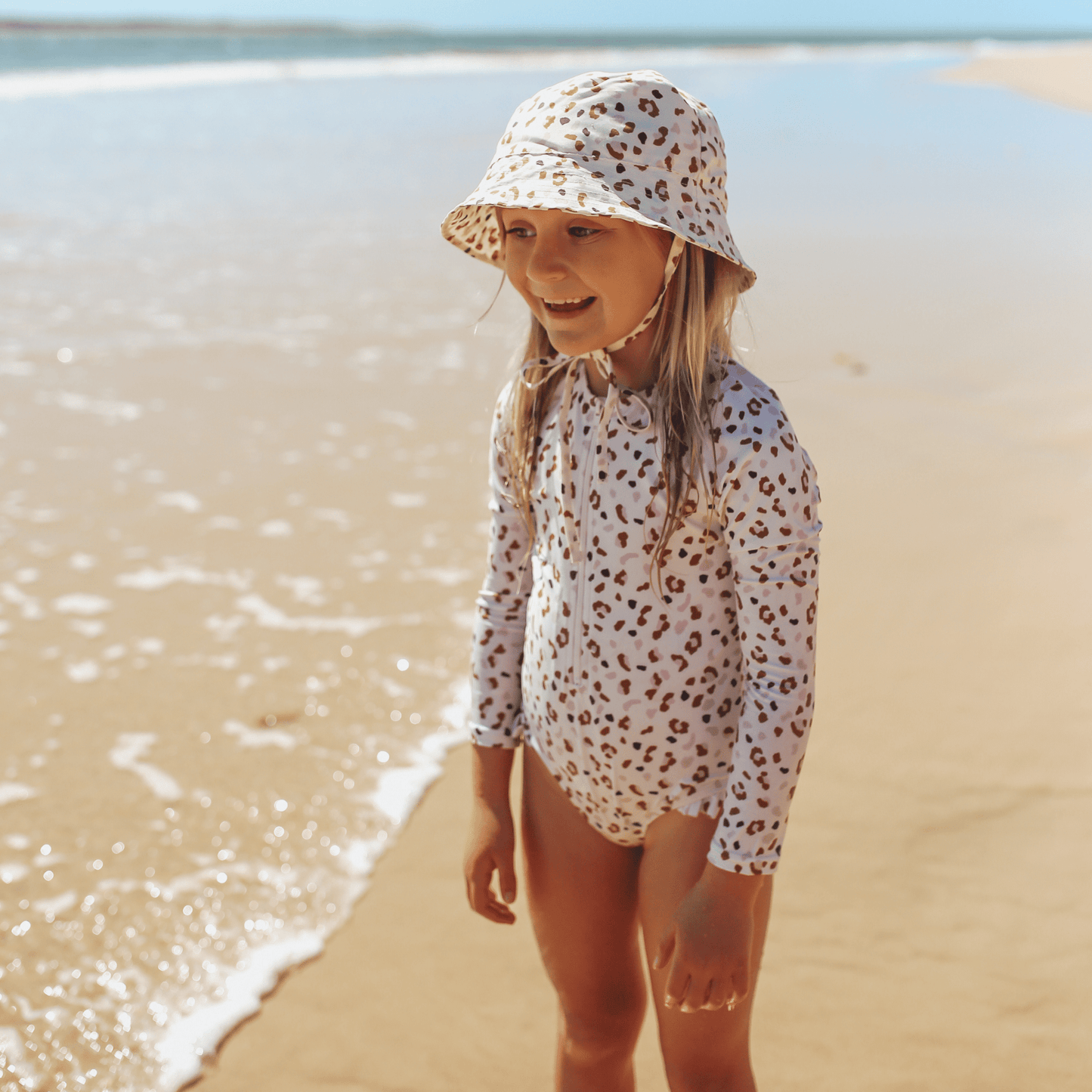Leopard | Kaki UV Sonnenhut