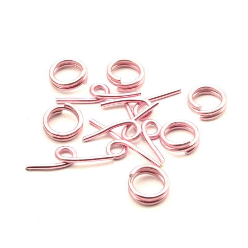 Vaessen creative • Alu-Deko-Knebelverschluss 6 Stück rosa