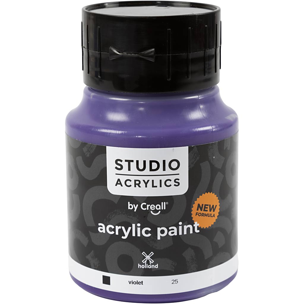 Creall Studio Acrylfarbe, deckend, violett (25), 500 ml 1 Flasche
