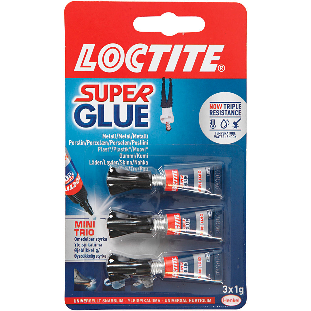 Loctite Sekundenkleber, 3x1 gr 1 Karton