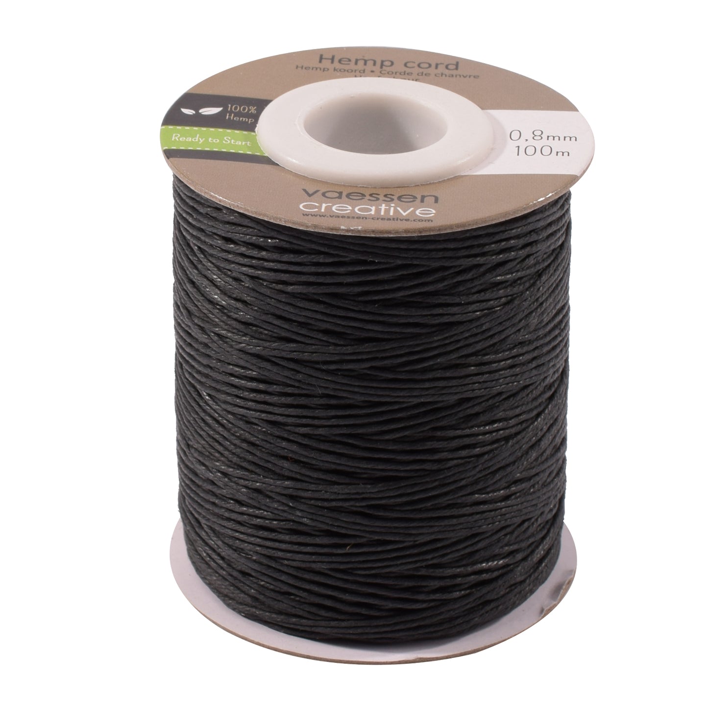 Vaessen creative • Hanfseil schwarz 0,8 mm x 100 m
