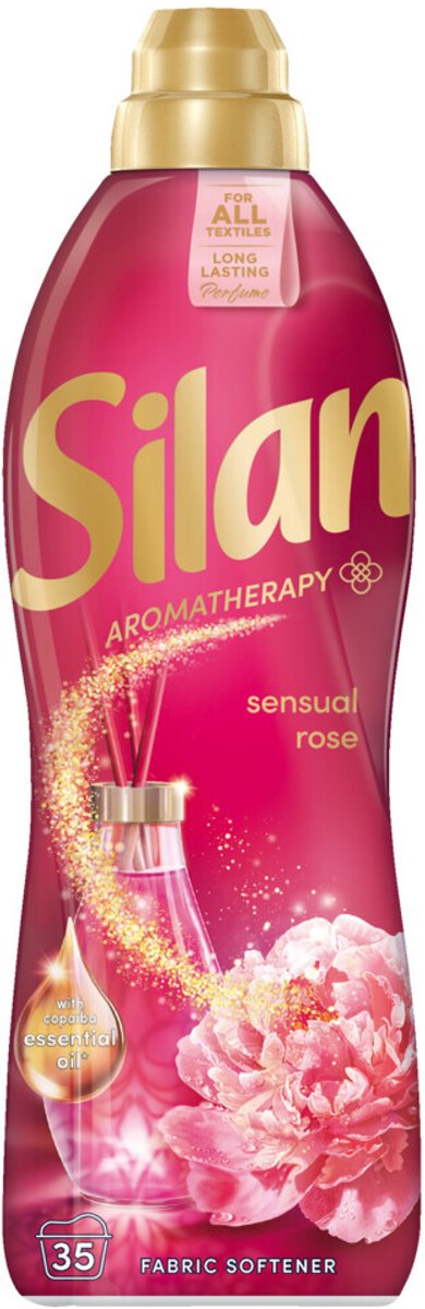 Silan Weichspüler – Aromatherapie – sinnliche Rose 770 ml – 12 x 35 Wäschen – Vorteilspackung