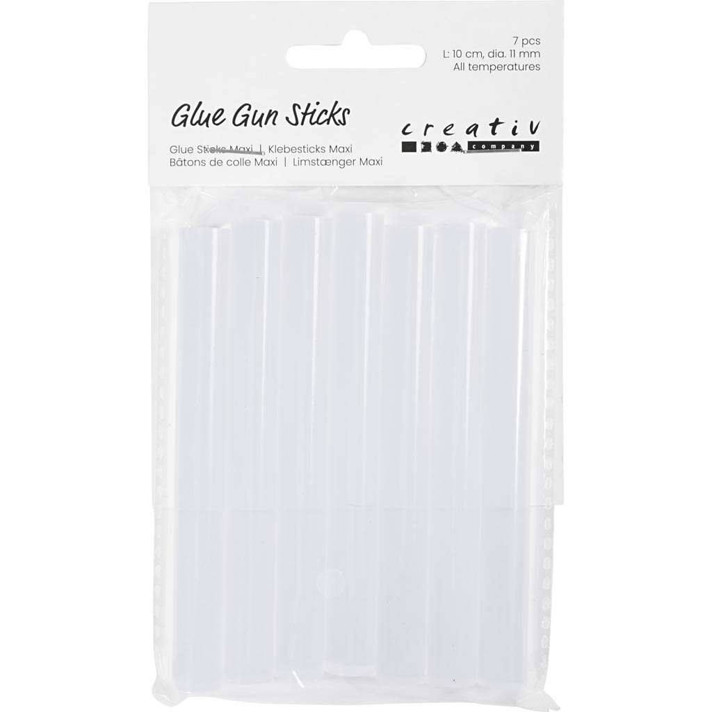 Creativ Company Klebepistolen-Nachfüllungen Maxi, L: 10 cm, D 11 mm, 7 Stück 1 Box