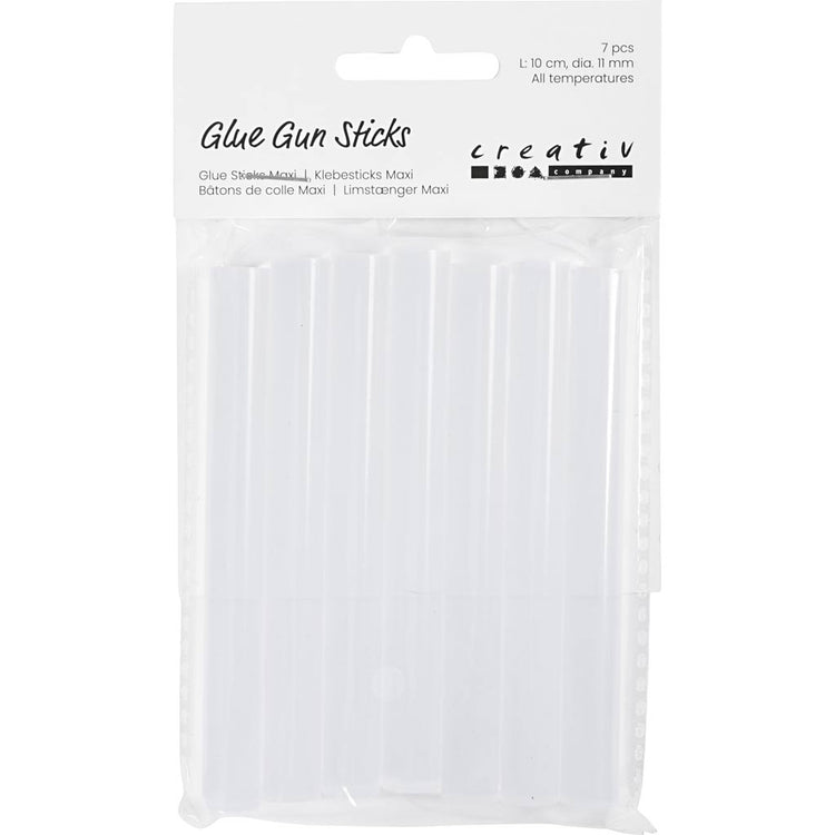 Creativ Company Klebepistolen-Nachfüllungen Maxi, L: 10 cm, D 11 mm, 7 Stück 1 Box