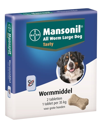 Mansonil Big Dog Alle Wurm -leckere Tabletten