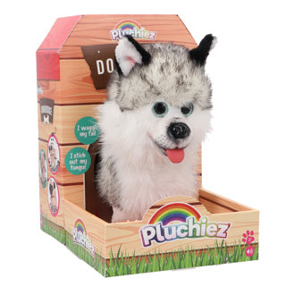 Plüsch-Hajko mit bellendem Husky und Auspuff