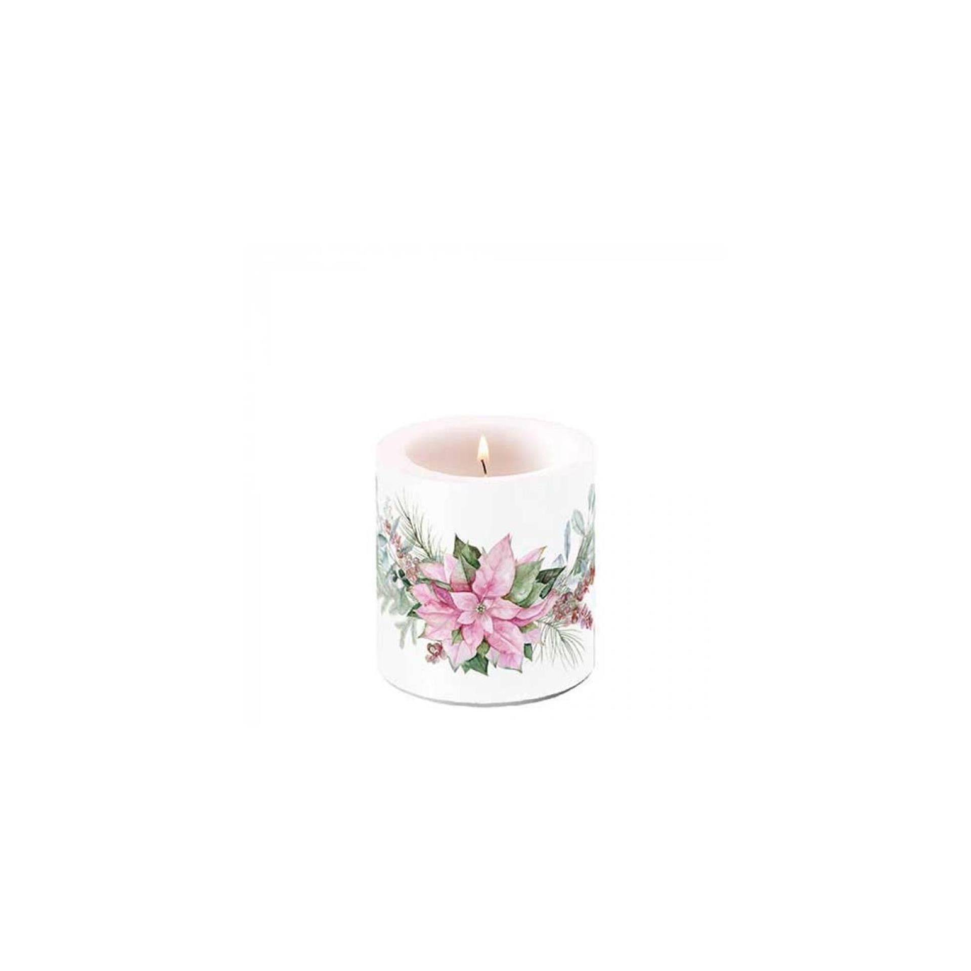 Ambiente Kerze kleiner rosa Weihnachtsstern