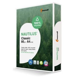 Recyclingpapier Nautilus A4 80 g m² weiß 112 Cie 500 Blatt