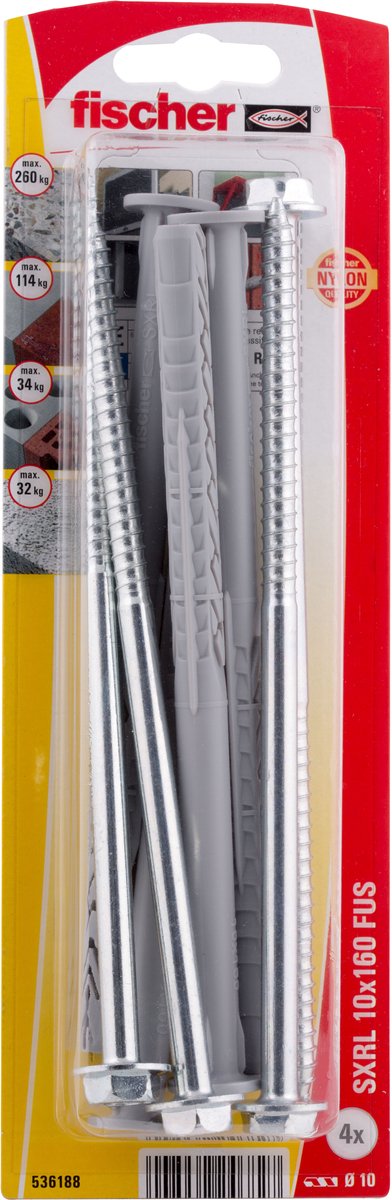Fischer SXRL 10 x 160 Fus K NV Baudübel 160 mm 536188 1 Satz(e)