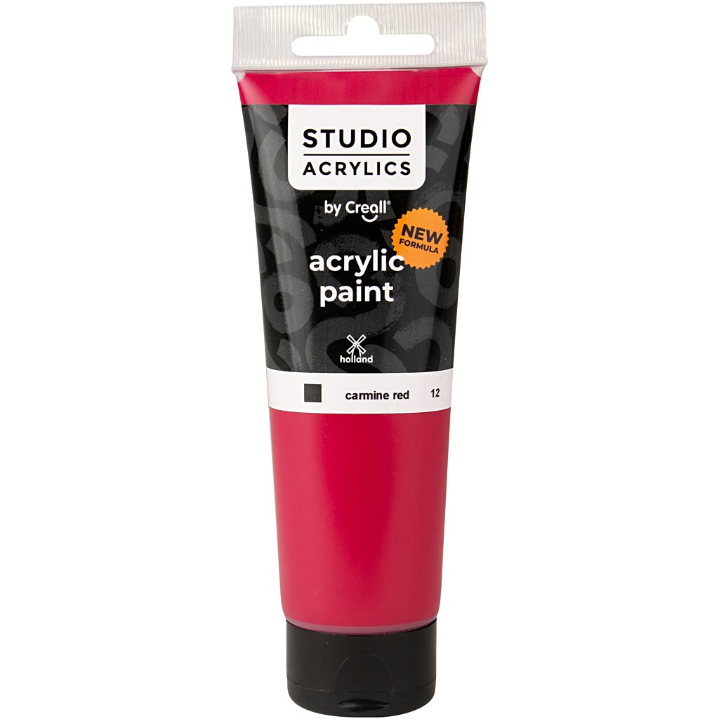 Creall Studio Acrylfarbe, deckend, Karminrot (12), 120 ml 1 Flasche