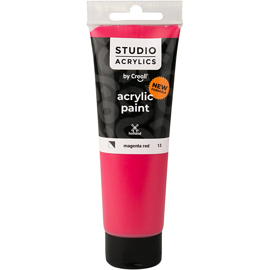 Creall Studio Acrylfarbe, halbdeckend, Magentarot (13), 120 ml 1 Flasche