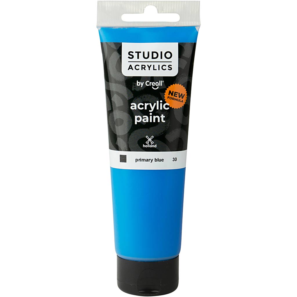 Creall Studio-Acrylfarbe, deckend, Primärblau (30), 120 ml, 1 Flasche