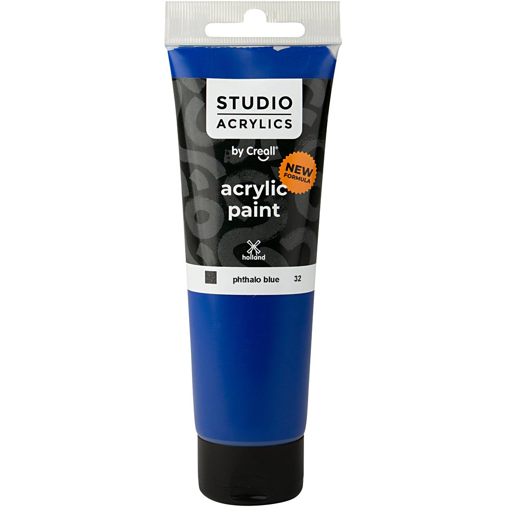 Creall Studio-Acrylfarbe, deckend, Phtaloblau (32), 120 ml, 1 Flasche