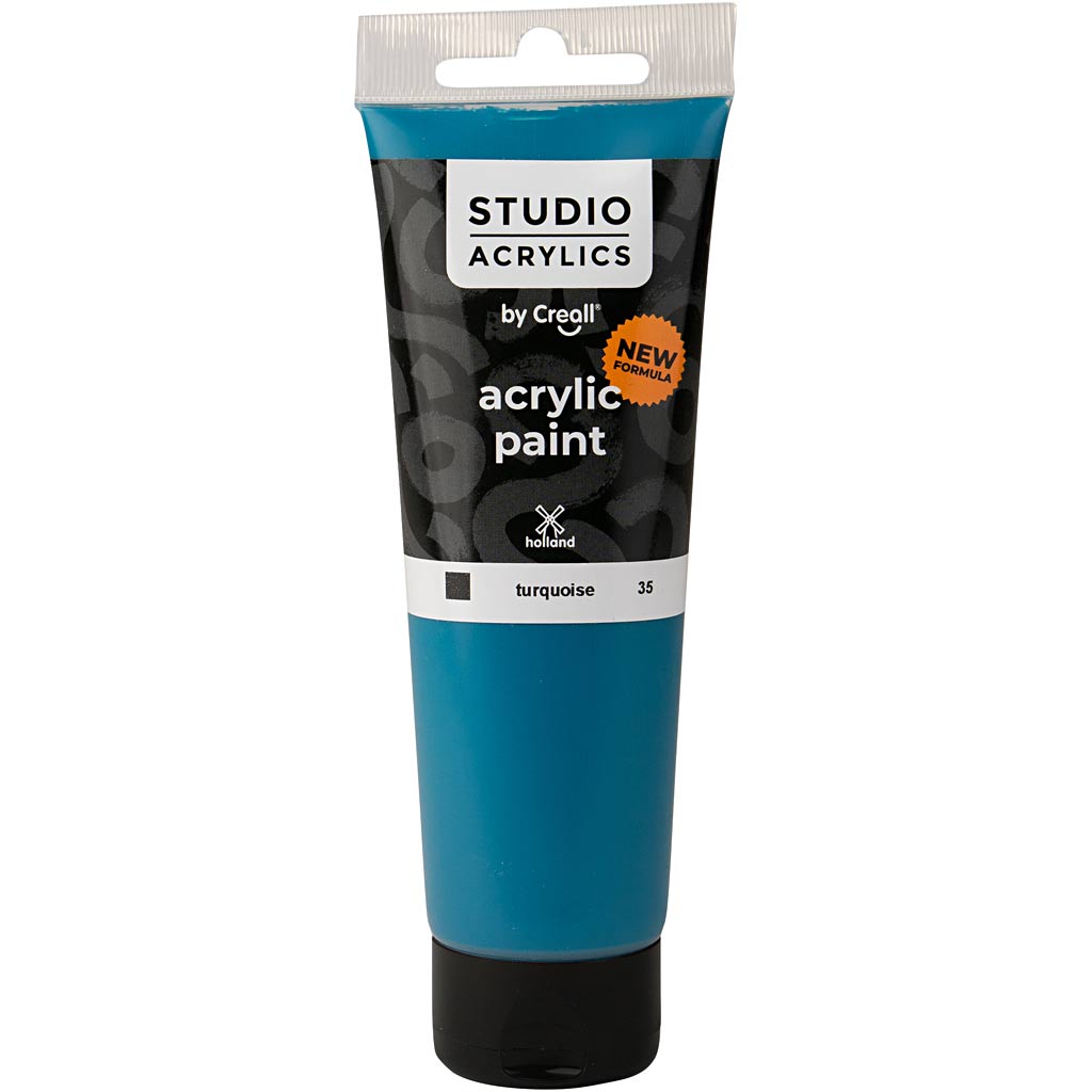 Creall Studio Acrylfarbe, deckend, Türkis (35), 120 ml 1 Flasche